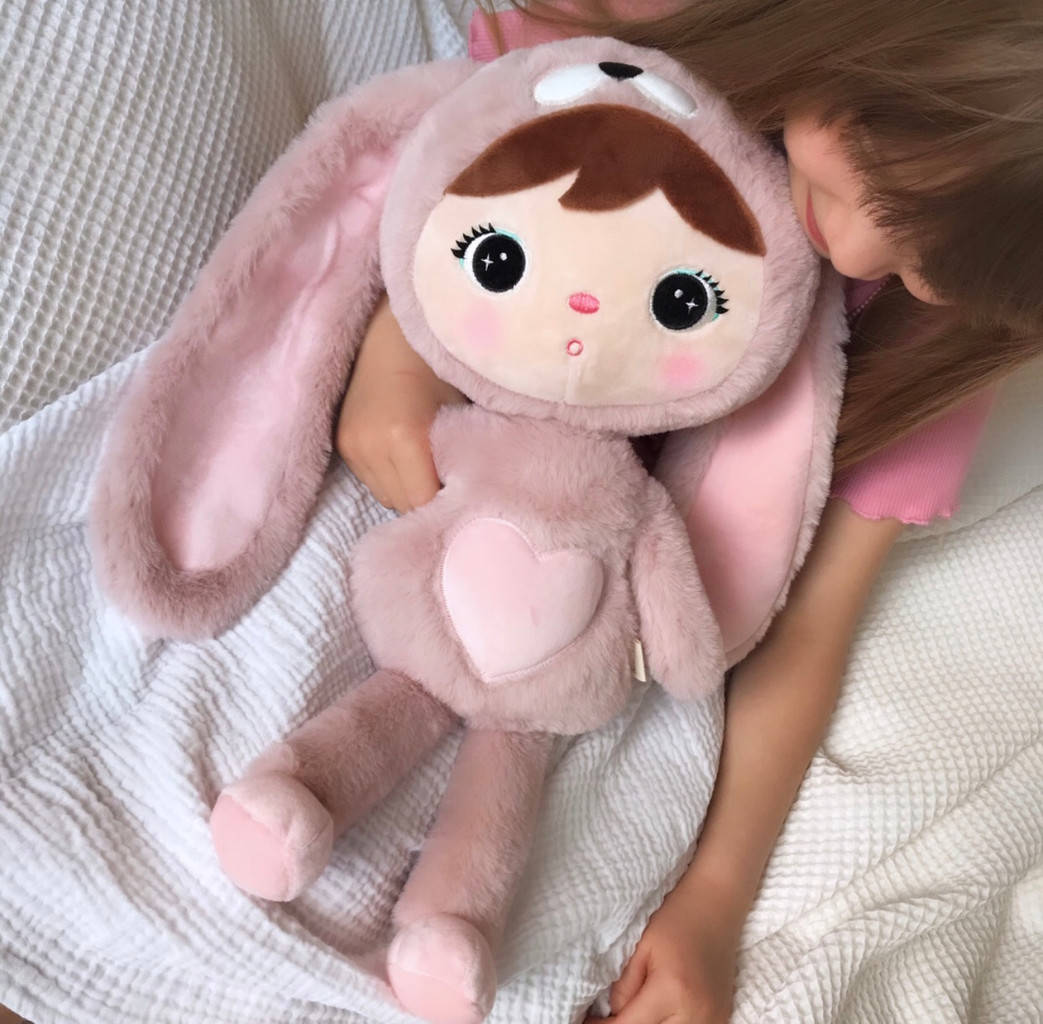 Powder Pink Bunny 70 cm - dukke med barnets navn  - 4