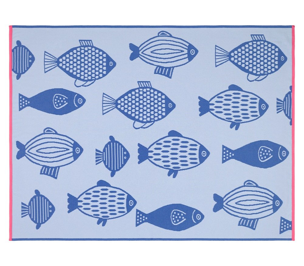 Ekologisk bomullsfilt, 100 x 135 cm. FISK  - 4