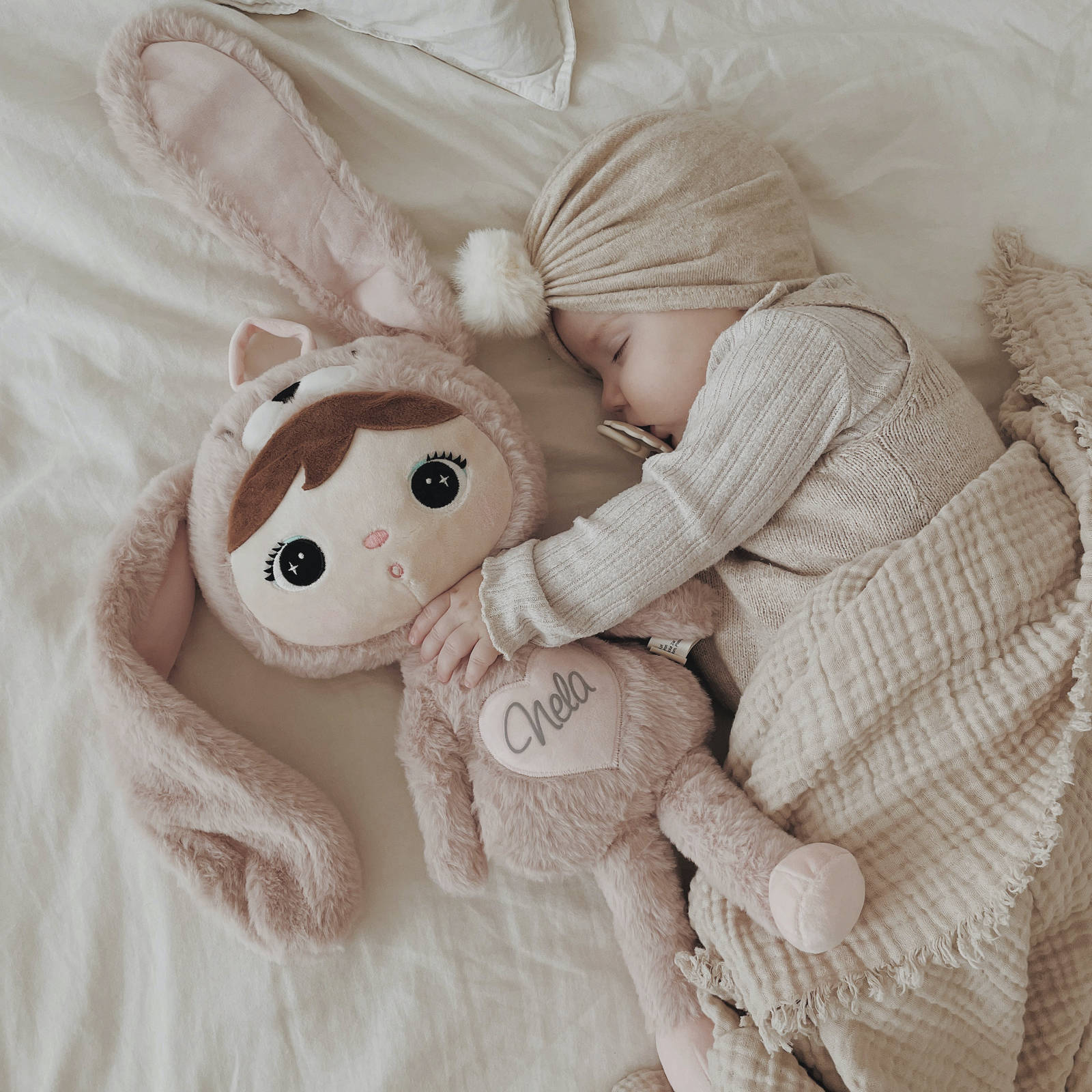 Pink Rabbit 70 cm- doll with the child's name  - 7