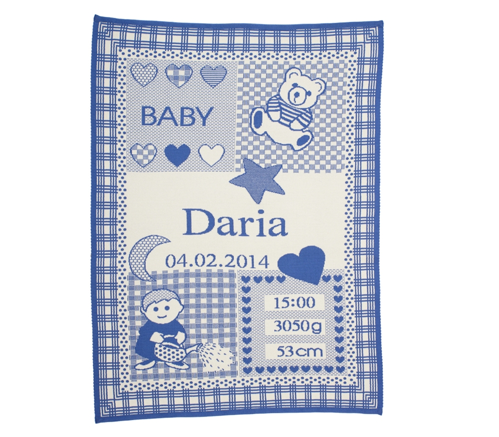 Manta personalizada para bebé con signo del zodiaco. Acuario. - 3