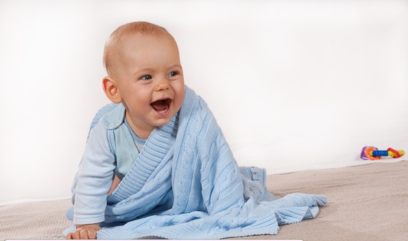 Baby Filt. mjuka 100 % ekologiska bomull. - 3