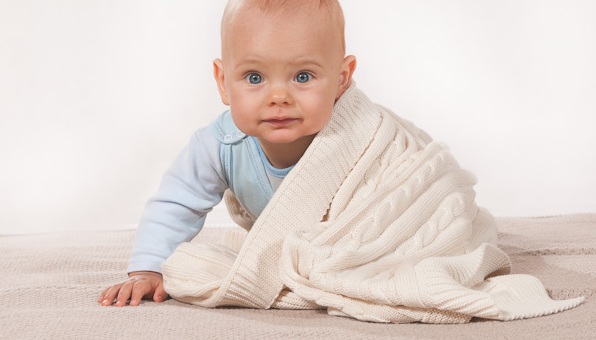 Baby Filt. mjuka 100 % ekologiska bomull.