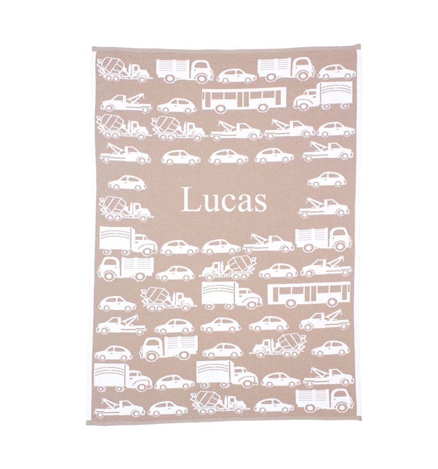 Mantas de bebé con nombres y coches grandes y pequeños - 3