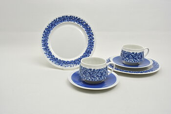 Kaffekoppar, fat och assietter 2 st, Doria, RU 