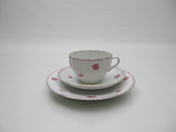 Kaffekopp+underfat+assiett, GLJ