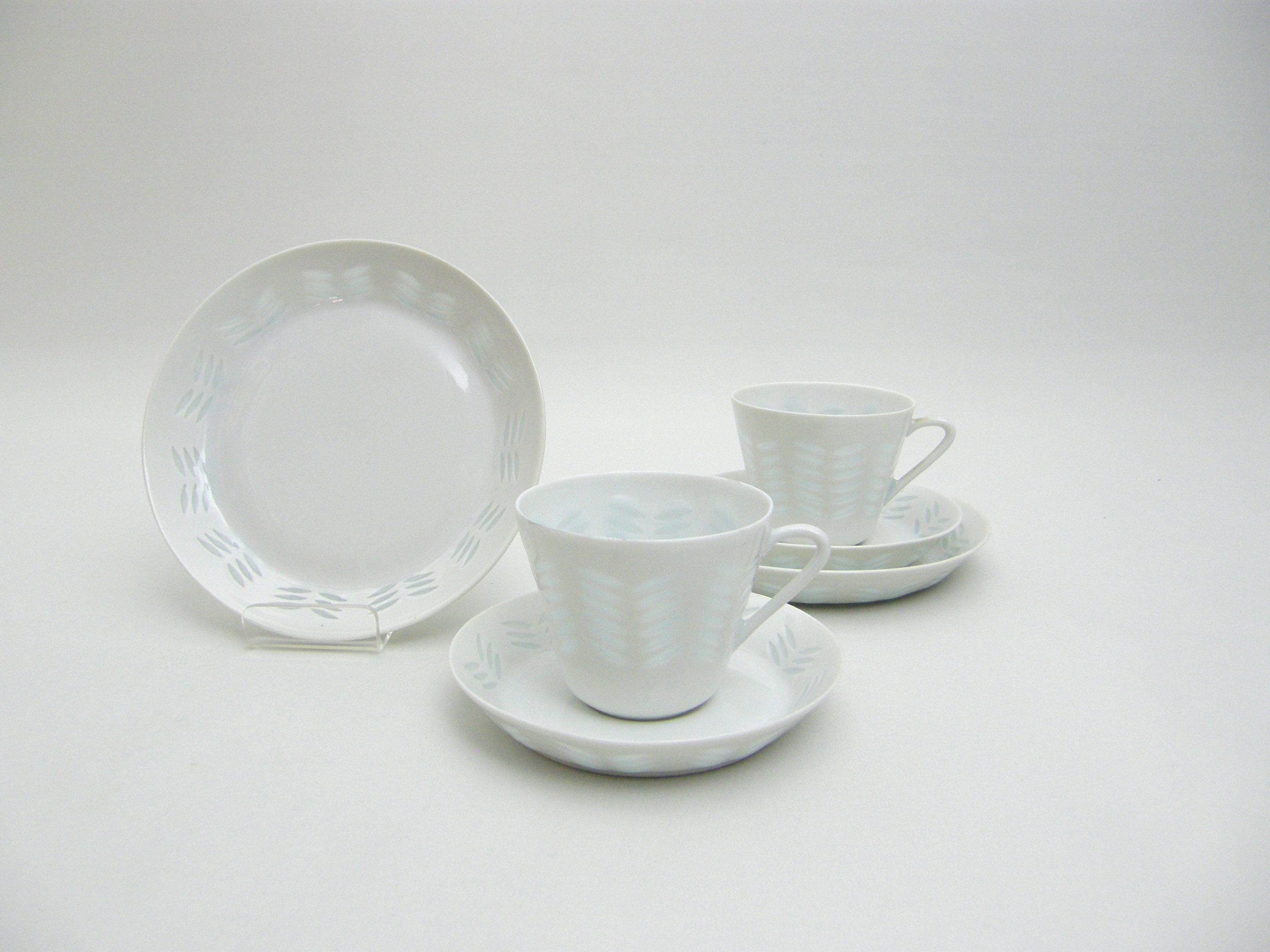 Kaffekoppar, fat+assietter, 2 st, Oksa, risporslin, HKF