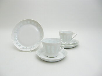 Kaffekoppar, fat+assietter, 2 st, Oksa, risporslin, HKF