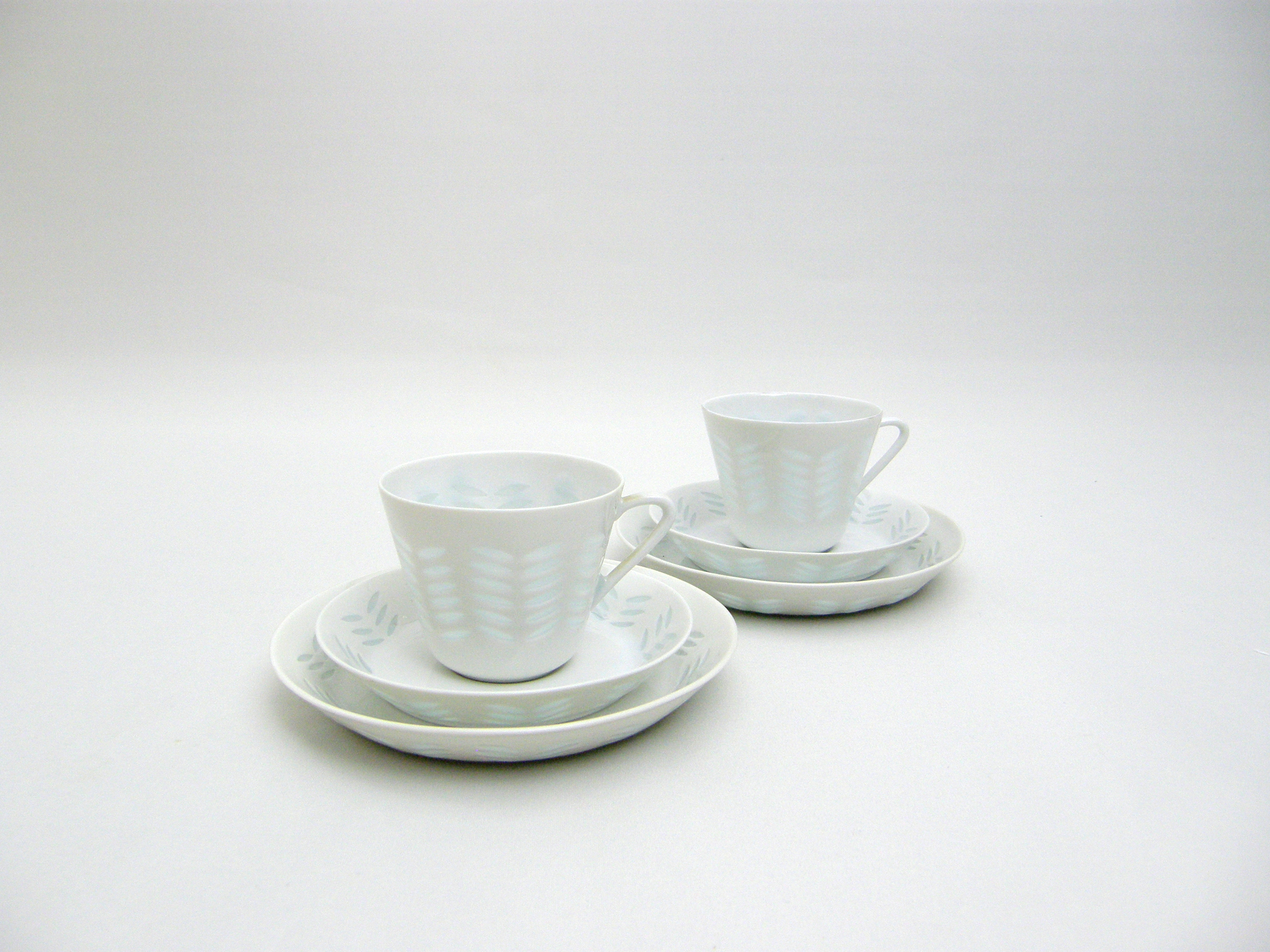 Kaffekoppar, fat+assietter, 2 st, Oksa, risporslin, HKF - 2