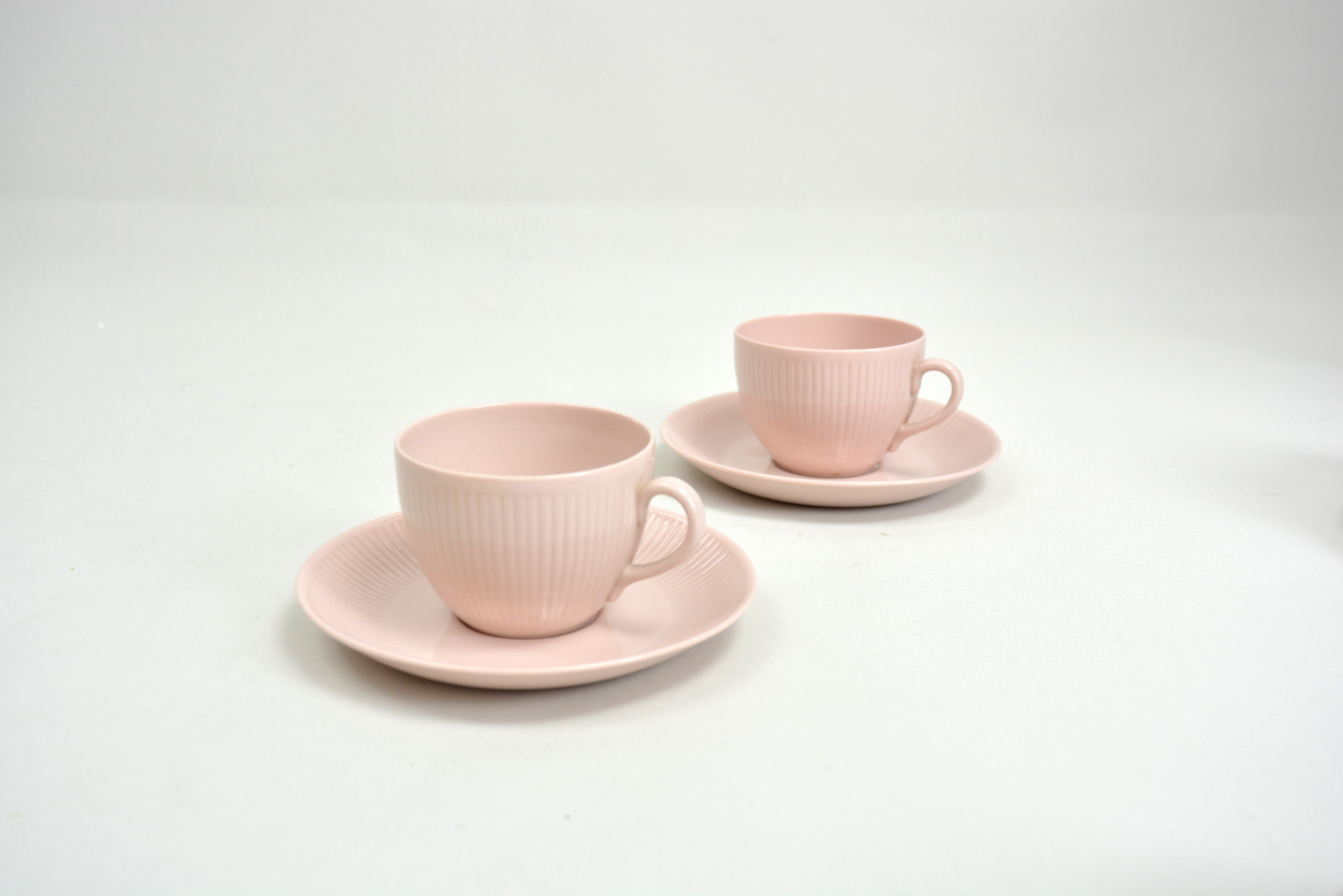 Kaffekoppar och fat, 2 st, Sointu, rosa, KF  
