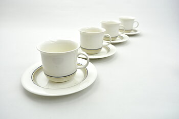 Kaffekoppar+fat, 4 st, Seita, IL