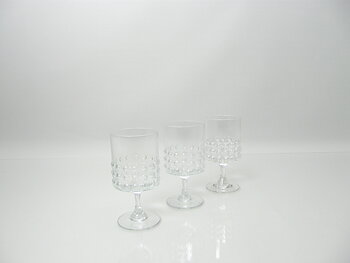 Viinilasit, 3 kpl, jalalliset, Grappo, kirkas, NS