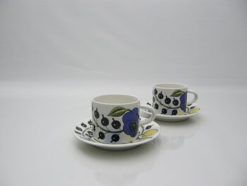 Kaffekoppar och fat, 2 st, Paratiisi, BK