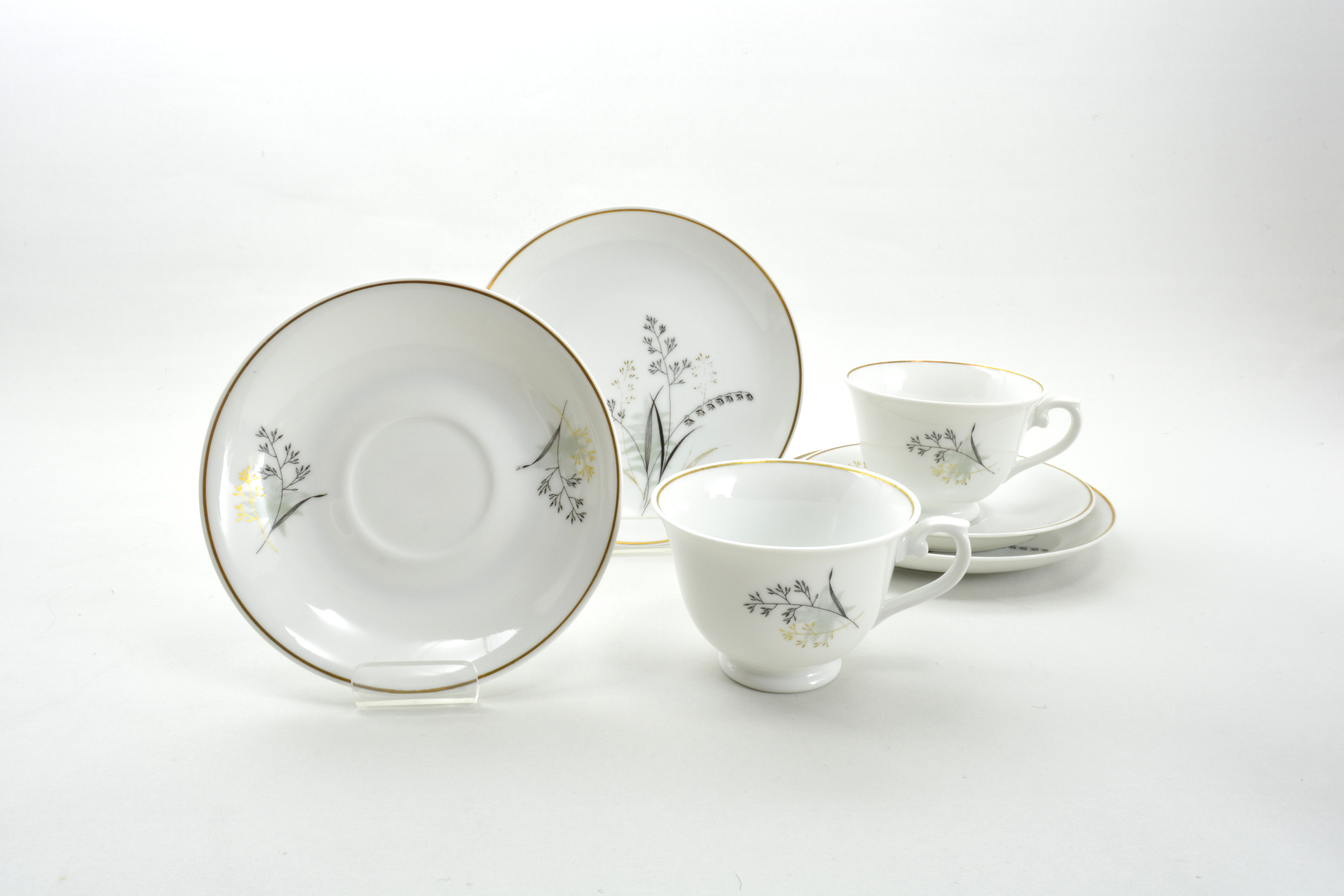 Kaffekoppar och fat + assiett, 2 kpl, Sara, RU - 2