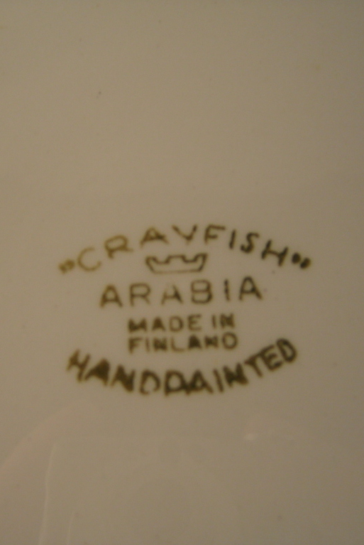 Tallrik, Crayfish, Handmålad - 2