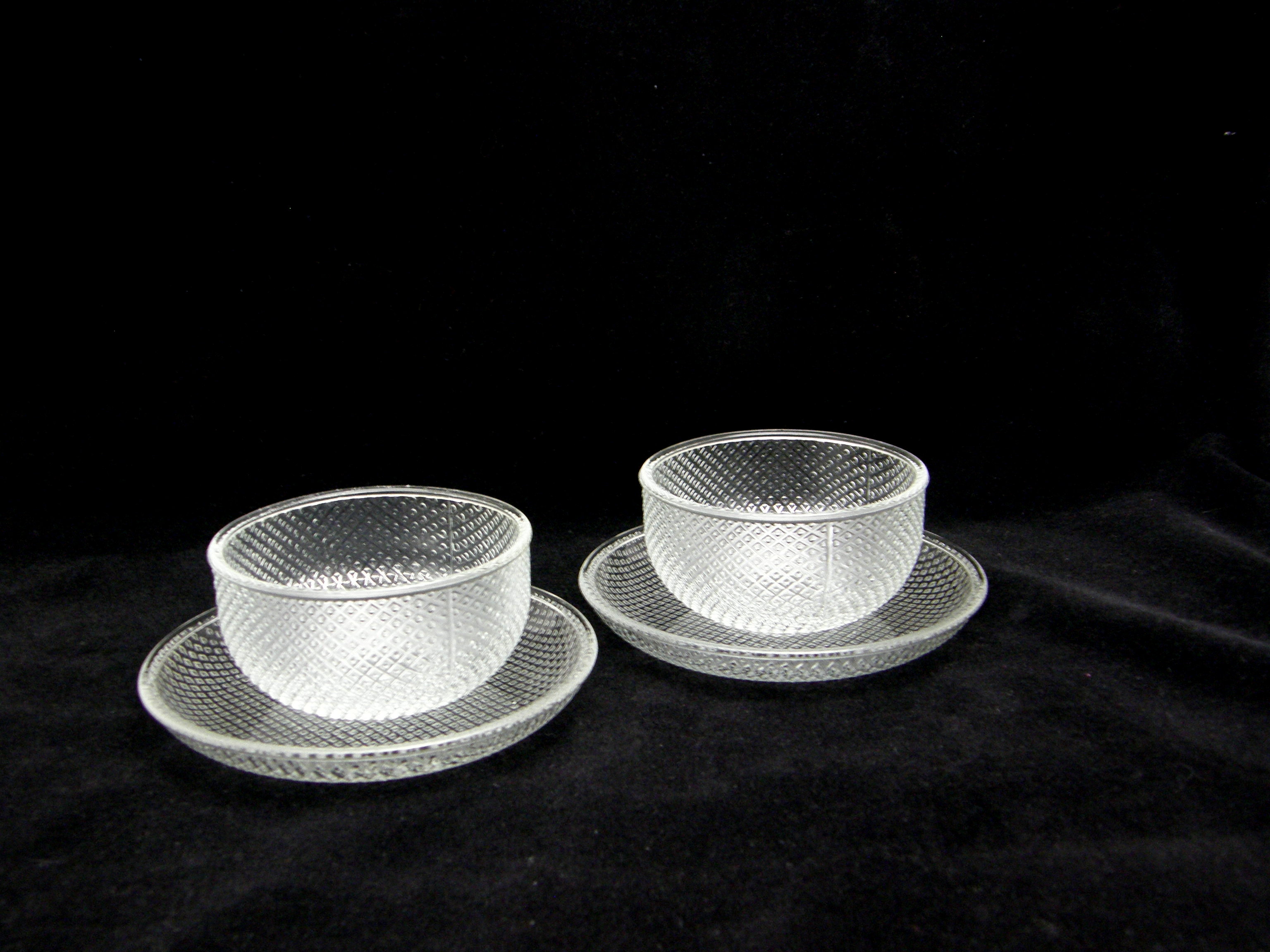 Efterättskål och underfat, 2+2 st, Pauliina - 2