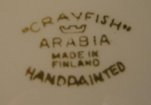 Serveringsfat, stor, Crayfish, Handmålad - 2