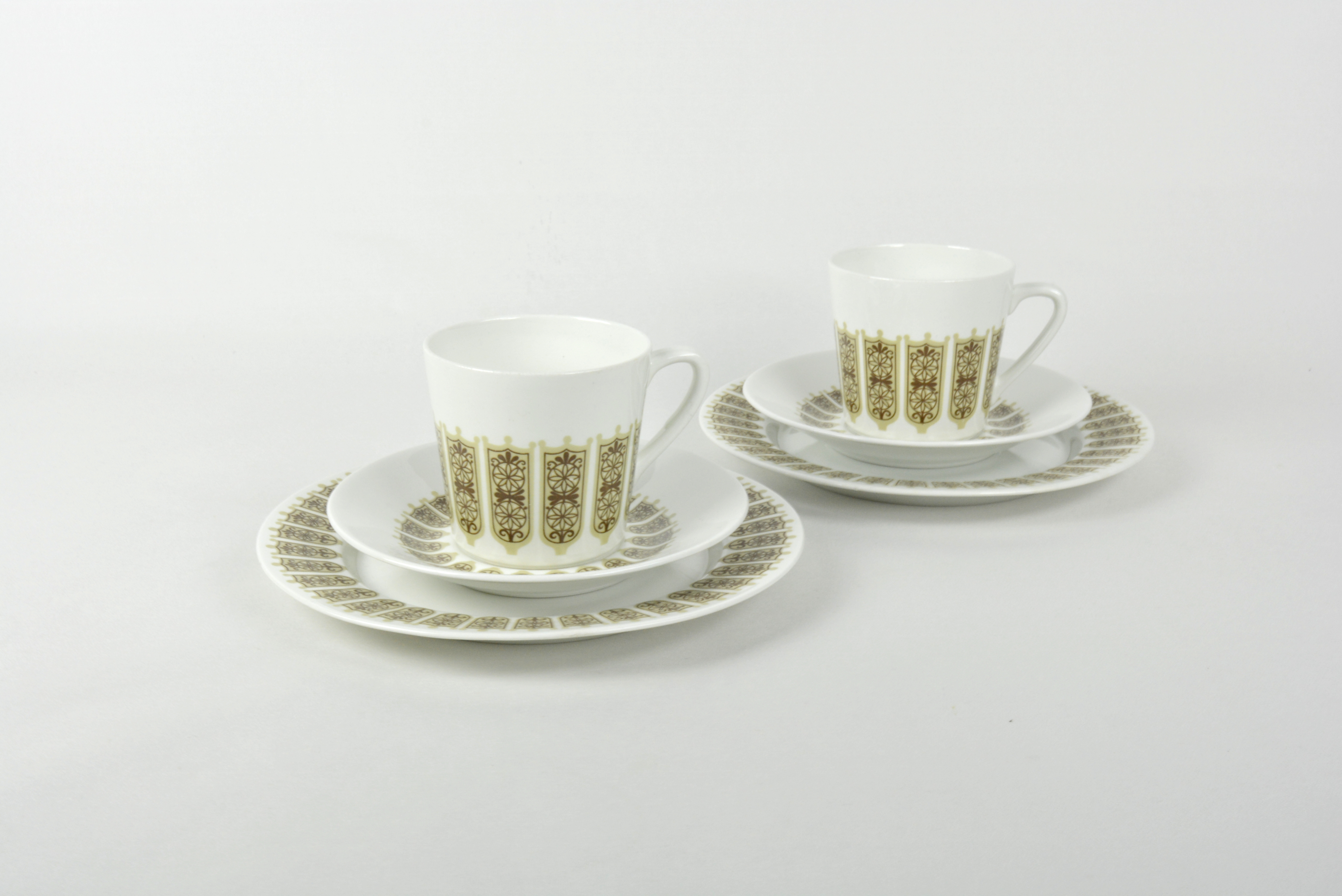 Kaffekoppar och fat+assietter, 6 delar,  Kehrä, RU