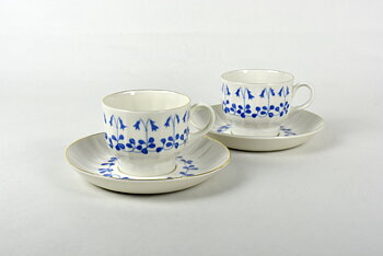 Kaffekoppar och fat, 2 st, Vanamo, ET