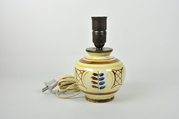 Bordslampa, Handmålad