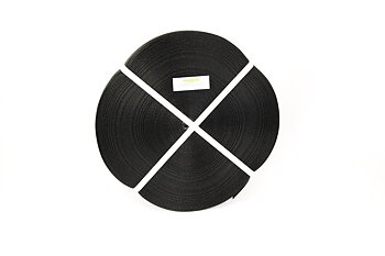 Brake strap 25mm. Black, roll 100 meters.