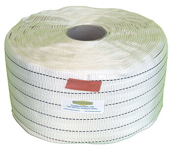 Brake strap 25mm. White, roll 350 meters.