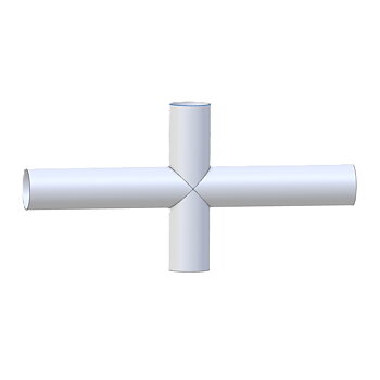 SRS Connection piece Double. 180°-100-100-70-90°