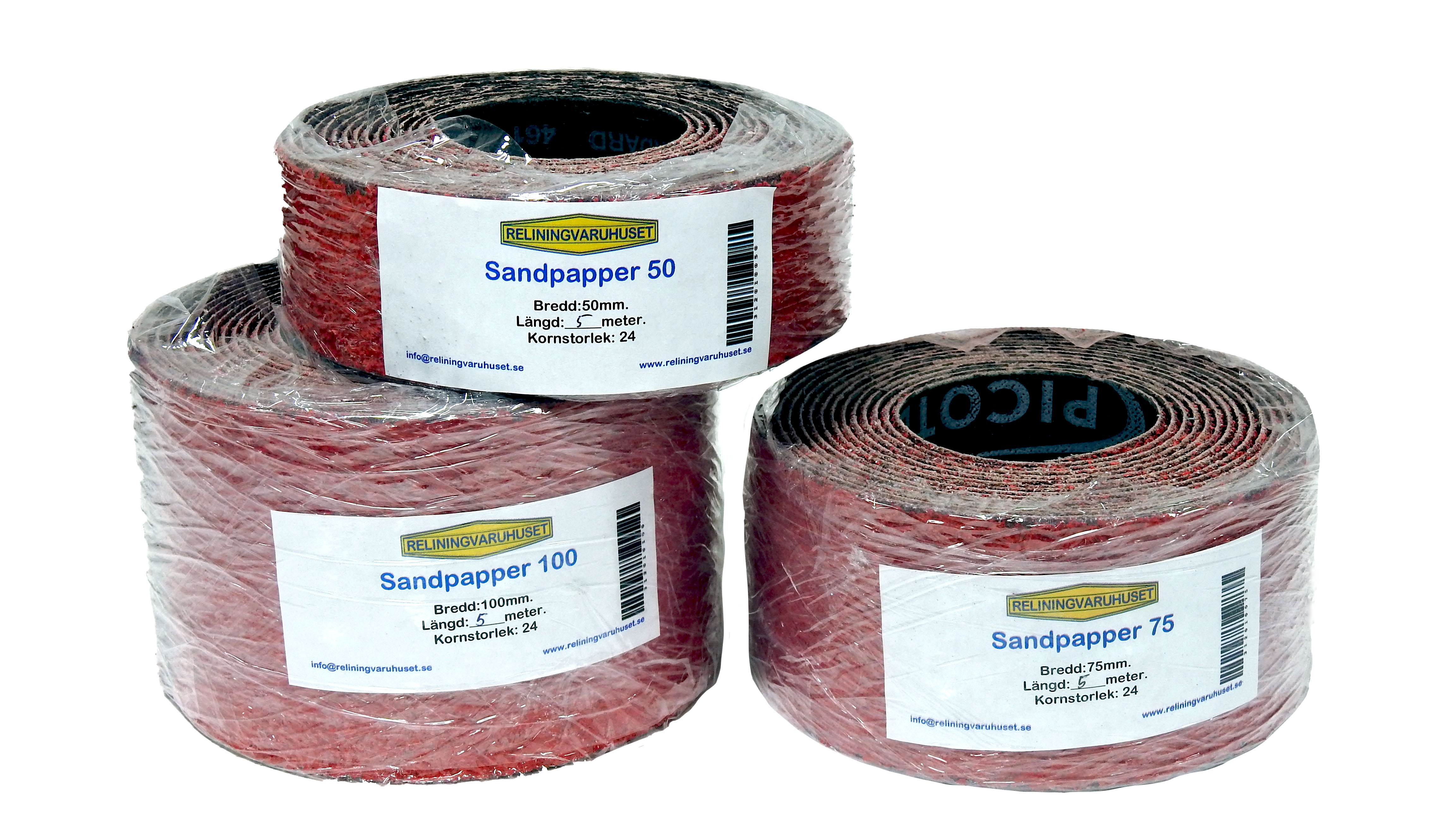 Sandpapper Röd, 100mm. - 2