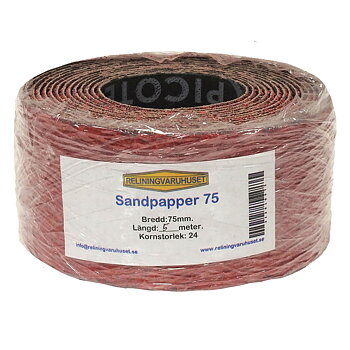 Sandpaper Red, 75mm.