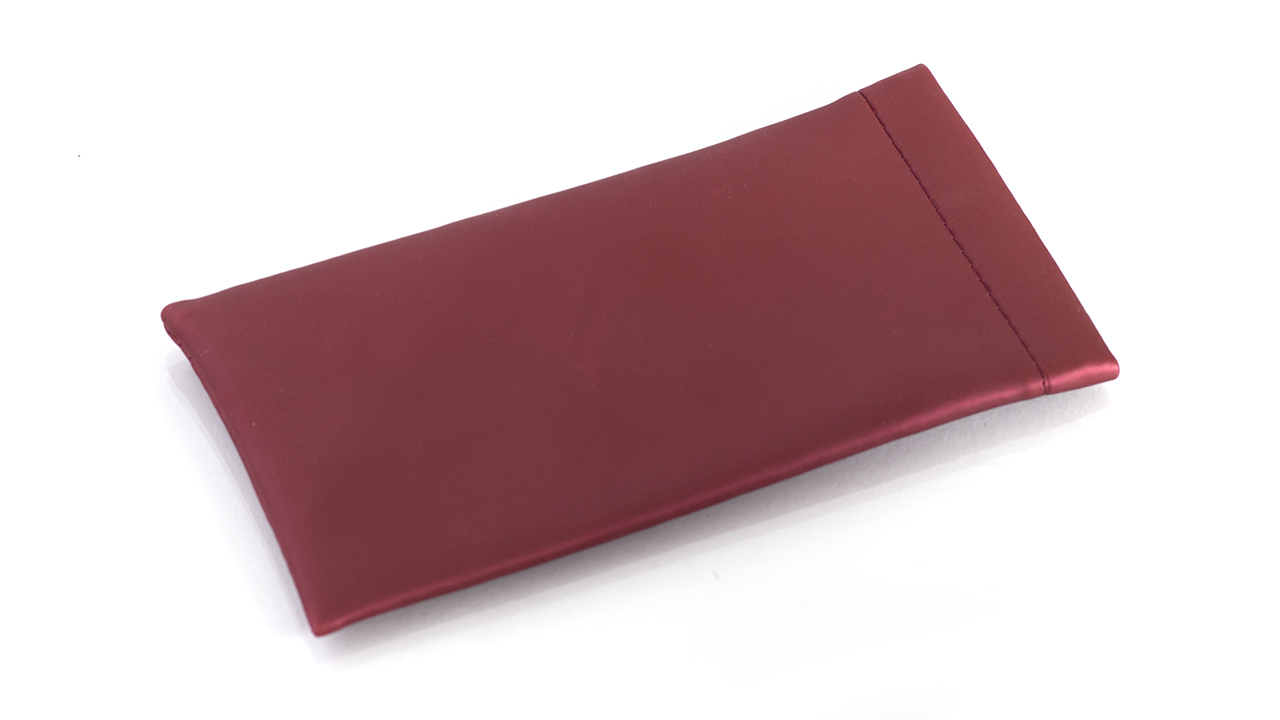 Eyewear pouch with clip opening
