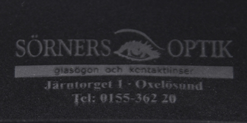 Inside print, embossed no color