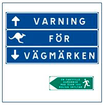 Varning för vägmärken