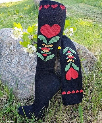 Woolisar - Kompressionsstrumpa kurbits svart