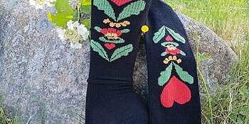 Woolisar - Kompressionsstrumpa kurbits svart