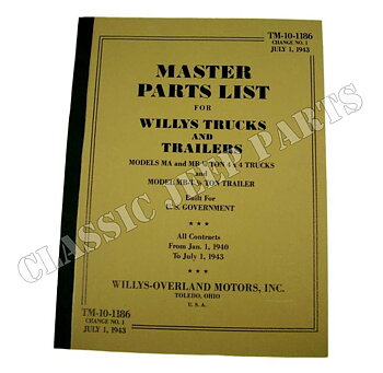 Parts manual WILLYS MA/MB/MBT