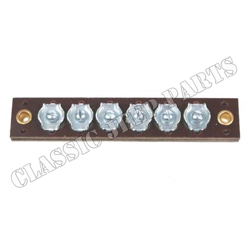 Kopplingsplint 6 plintar med skruvar brickor muttrar WILLYS MB - 2