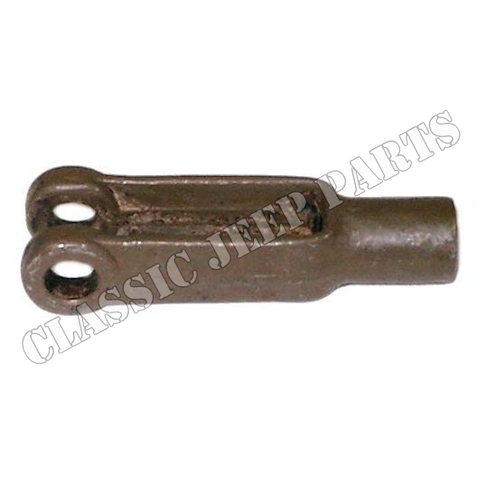 Yoke end clutch control lever and late emergency brake cable