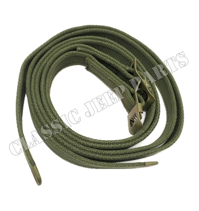 Top stowage strap set Olive Drab hardware C-tip and Anchor marked buckle