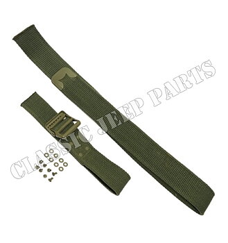 Jerrycan strap set Olive Drab hardware rivets C-tip and Anchor marked buckle