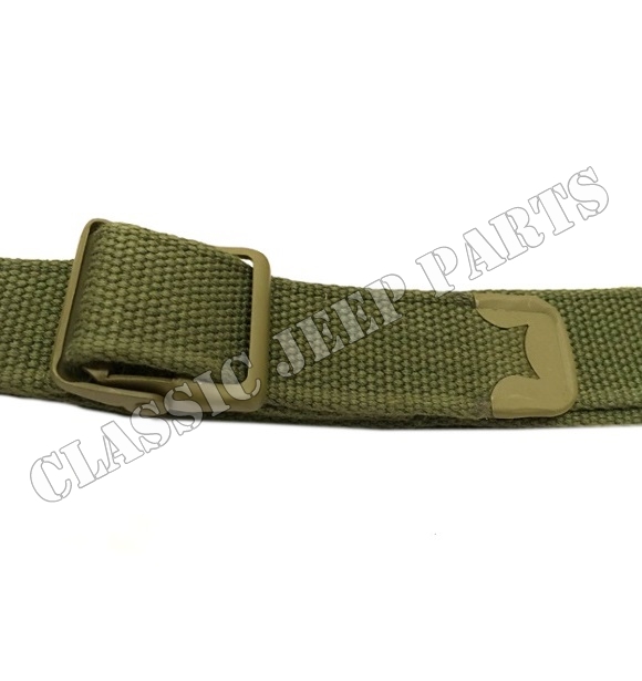 Safety strap set pair Olive Drab hardware rear bracket C-tip and Anchor marked hook - 2