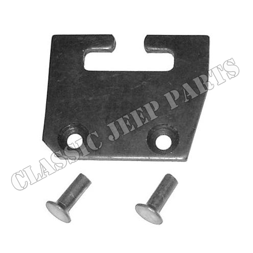 Control lever guide plate with rivets T84