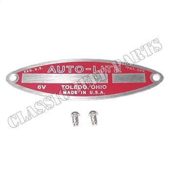 Dataplate starter motor with drive rivets WILLYS MB