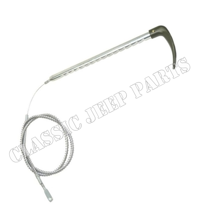 Emergency brake handle tube and cable early FORD GPW F-script