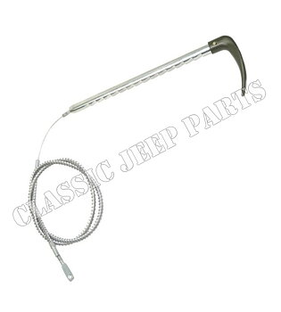 Emergency brake handle tube and cable early FORD GPW F-script