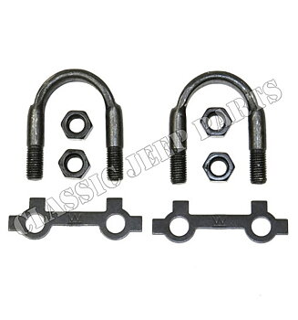 U-bolt with nuts and locking plate propeller shaft 2 pcs WILLYS MB