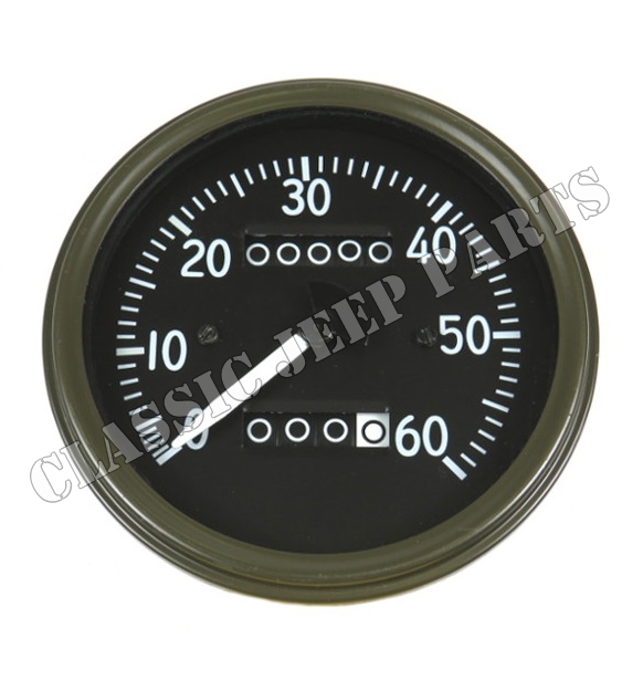 Speedometer miles short pointer late MotoMeter style WILLYS MB