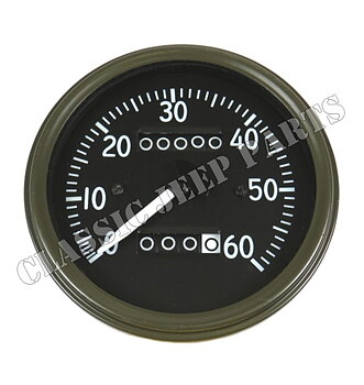 Speedometer miles short pointer late MotoMeter style WILLYS MB