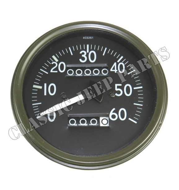 Speedometer miles short pointer late Stewart Warner style FORD GPW