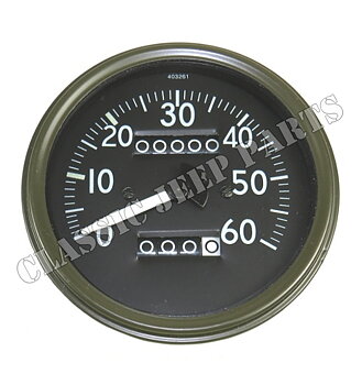 Speedometer miles short pointer late Stewart Warner style FORD GPW