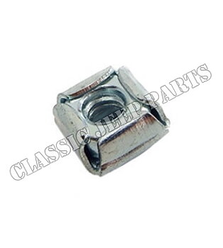 Caged nut 1/4" UNC oil can bracket on firewall