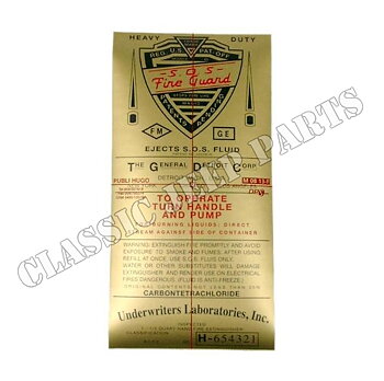 Fire extinguisher decal